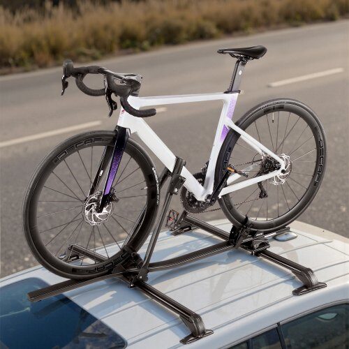 Takmonterad cykelhållare, 142x23x60 cm, Svart, Aluminium