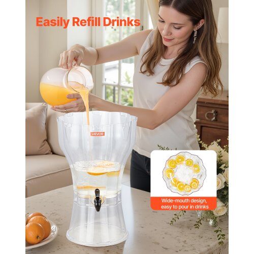 Dryckesdispenser, 35x54 cm, Transparent, Plast