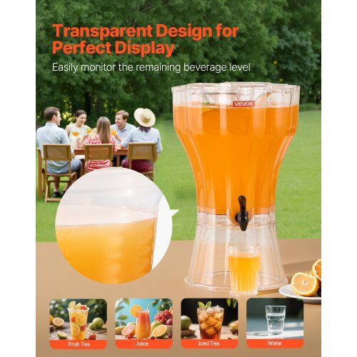 Dryckesdispenser, 35x54 cm, Transparent, Plast