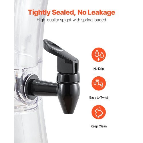 Dryckesdispenser, 35x54 cm, Transparent, Plast