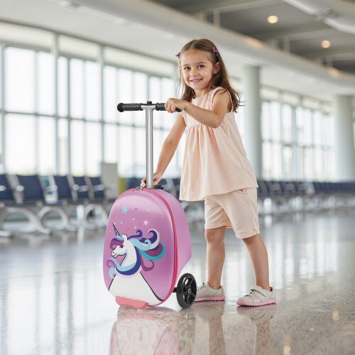 Ride-on kuffert, 20L, 33x28x52 cm, Lilla, Scooter