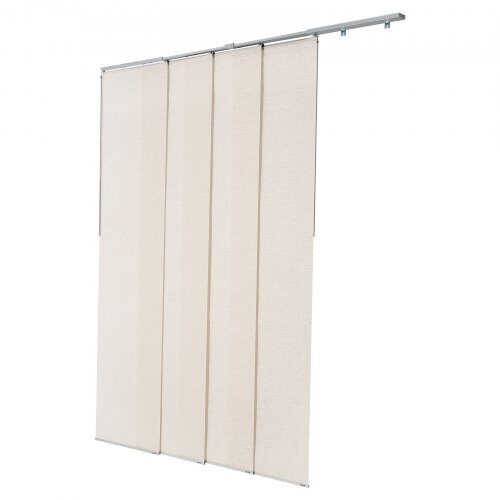 Panelgardiner, 218x243x7 cm, Lysebrun, Polyester