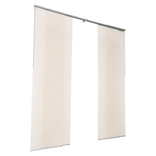 Panelgardiner, 218x243x7 cm, Lysebrun, Polyester