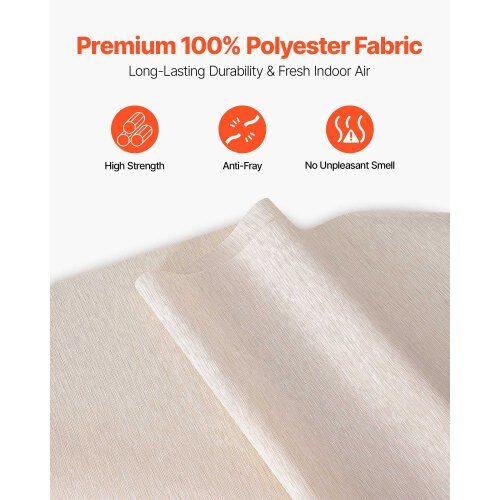 Panelgardiner, 218x243x7 cm, Lysebrun, Polyester