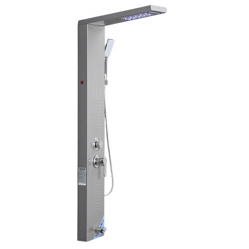 Duschpanel tornsystem, 134,5x20x46 cm, Silver, Rostfritt stål