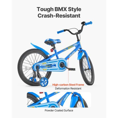 Børnecykel, BMX-stil, 121x50x78 cm, Blå