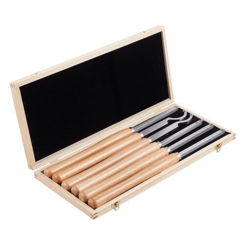 Träsvarvverktygssats, 472x217x46 mm, Trä, 6-delars set