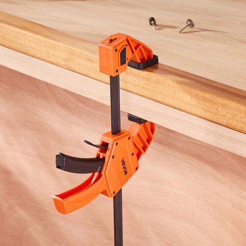 Skruvtvinge, 2-pack enhands tving/spännare, 53x24.1x3.5 cm, orange, plast och kolstål