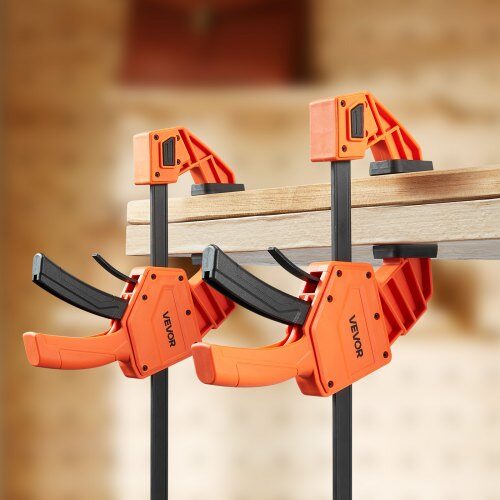 Skruvtvinge, 2-pack enhands tving/spännare, 53x24.1x3.5 cm, orange, plast och kolstål