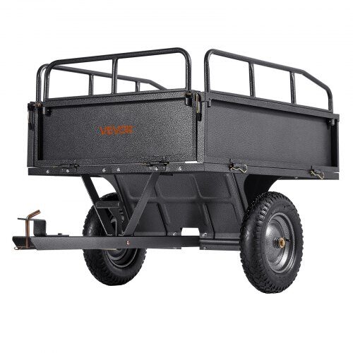 Havevogn, 142x76x70 cm, Stål, Robust trailer til haven
