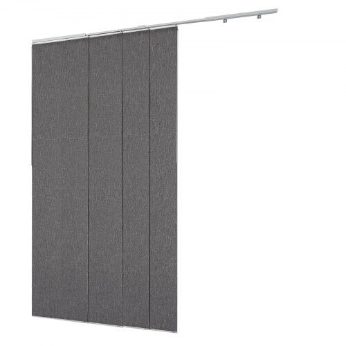 Panelgardiner, 218x243 cm, mörkgrå, mörkläggande tyg