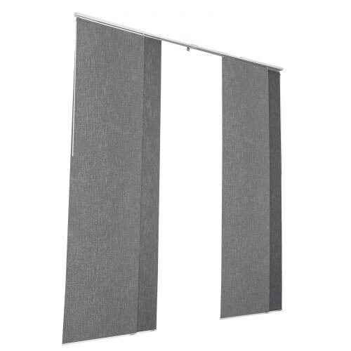 Panelgardiner, 218x243 cm, mörkgrå, mörkläggande tyg