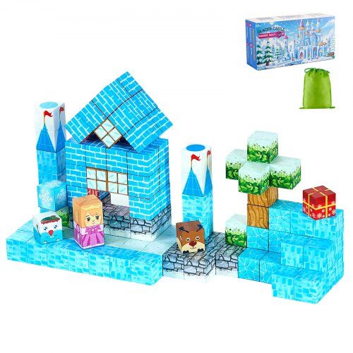 Magneettiset rakennuspalikat Glacier Castle -setti 20x20x20 mm, STEM, muovi