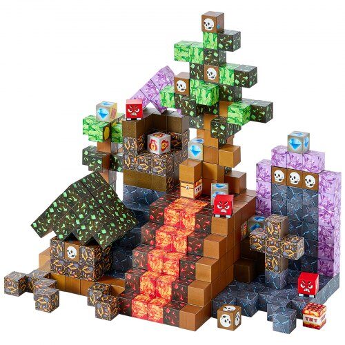 Magnetiska byggklossar Mörkt Slott Set, 20x20x20 mm, STEM-leksak