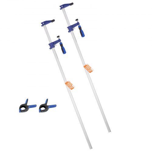 Skruvtvingar, 2-pack, 91.4 cm öppning, 63.5 mm djup, svart, gjutjärn och kolstål