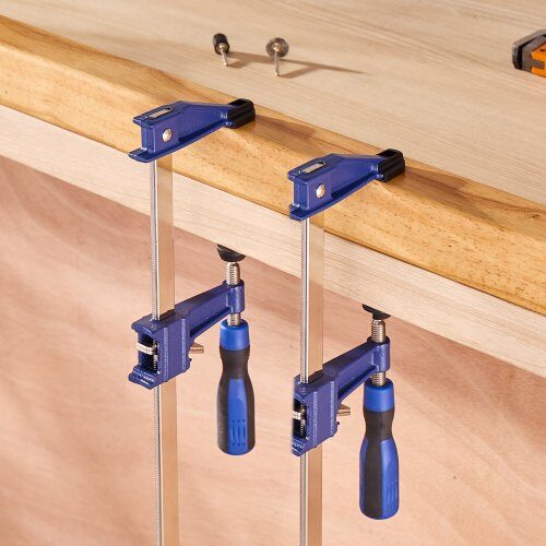 Skruvtvingar, 2-pack, 91.4 cm öppning, 63.5 mm djup, svart, gjutjärn och kolstål