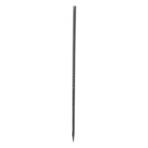 Armeringsjernspæle, 61x1.2x1.2 cm, Sort, Galvaniseret stål