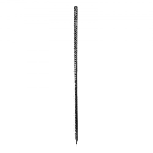 Armeringsjernspæle, 61x1.2x1.2 cm, Sort, Galvaniseret stål