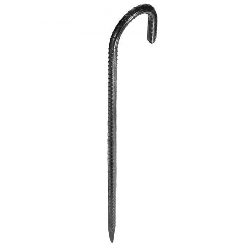 Markfästen, J-krok armeringspinnar, 40.6x7x1 cm, Svart, Stål