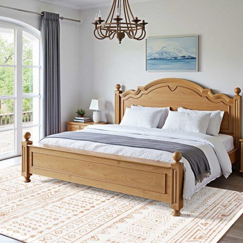 Matto 152x213 cm beige pestävä liukumaton pehmeä matto
