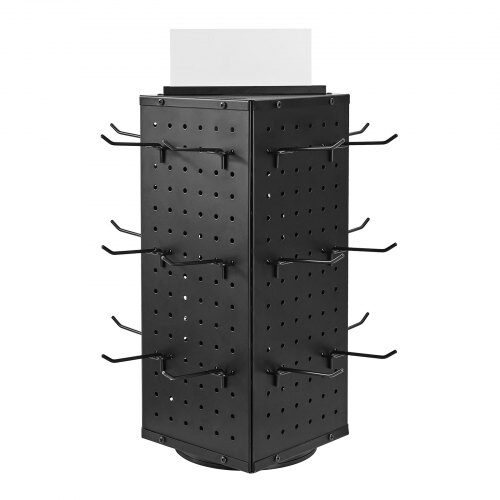 Pegboard udstillingsstander, 18.8x18.8x42.6 cm, sort, stål