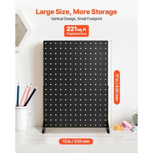 Pegboard Display Ställ, 43x33 cm, Svart, Stål