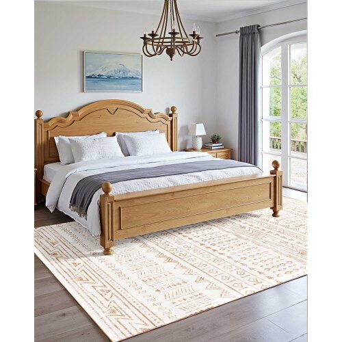 Alue matto 183x274 cm beige, pestävä, liukumaton