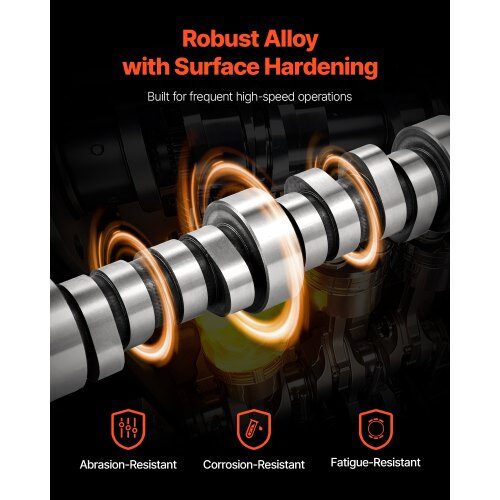 Knastaksel-sæt, støbejern, 50x5.5x5.5 cm, motordele