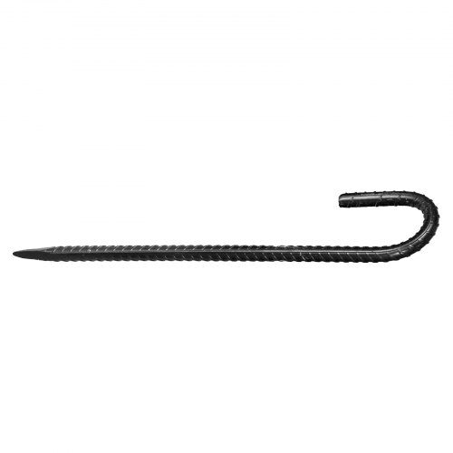Rebarstavar, 16-pack J-krok, 30x6x1 cm, Svart, Galvaniserat stål