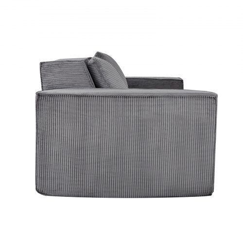 Loveseat-soffa, 160x94x72 cm, Grå, Manchestertyg