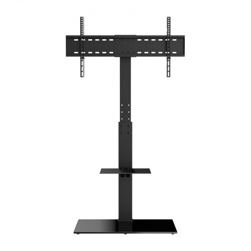 TV-bord, Drejeligt højt TV-bord 70x40x140 cm, Justerbart, Hærdet glas