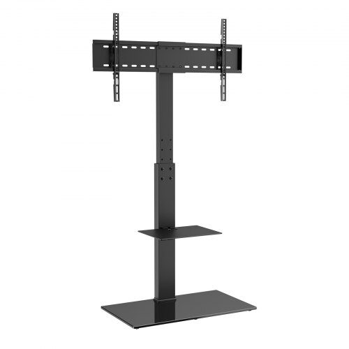 TV-bord, Drejeligt højt TV-bord 70x40x140 cm, Justerbart, Hærdet glas