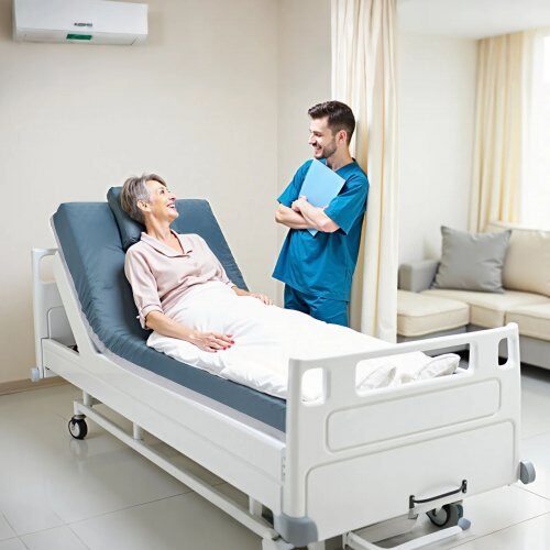 Hospitalssengmadras, 2030x914x153 mm, Blå, Vandtæt skum