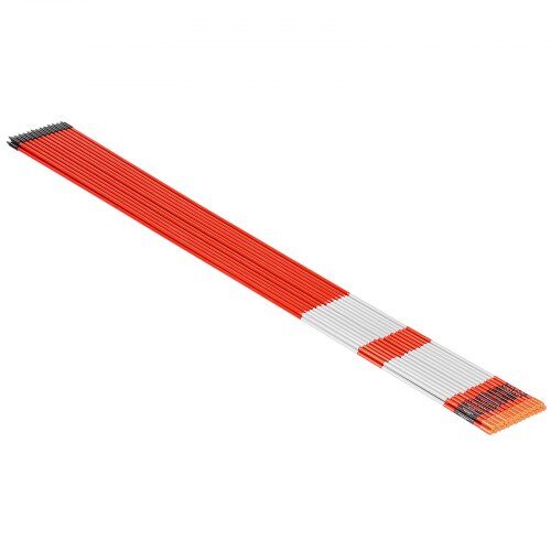 Uppfartsmarkörer, 122x0,6 cm, Orange, Reflekterande snöpinnar i glasfiber