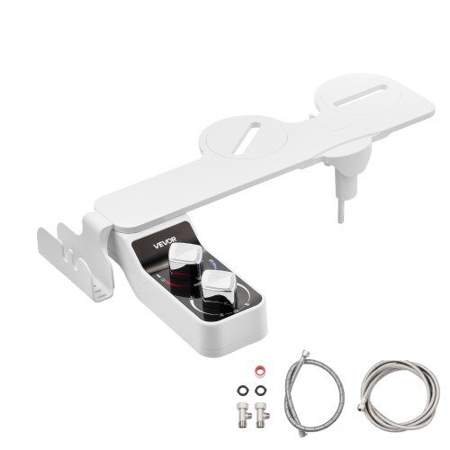 Bidet-tilbehør, 40x27.5x8.5 cm, Justerbart vandtryk, Dobbelte dyser