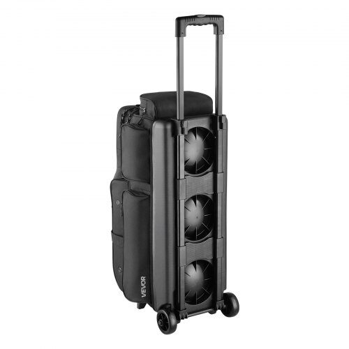 Bowlingkugletaske, 79x32x39 cm, Sort, 600D Oxfordstof