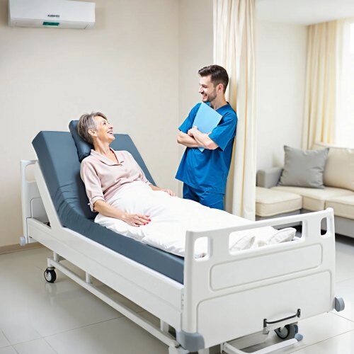 Hospitalssengmadras 91.4x203x15.3 cm Blå-Grøn, Vandtæt Skum