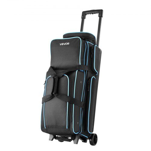 Bowlingkugletaske, 79x32x39 cm, Sort, Opbevaring til 3 kugler