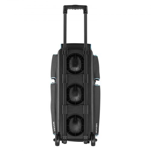 Bowlingkugletaske, 79x32x39 cm, Sort, Opbevaring til 3 kugler