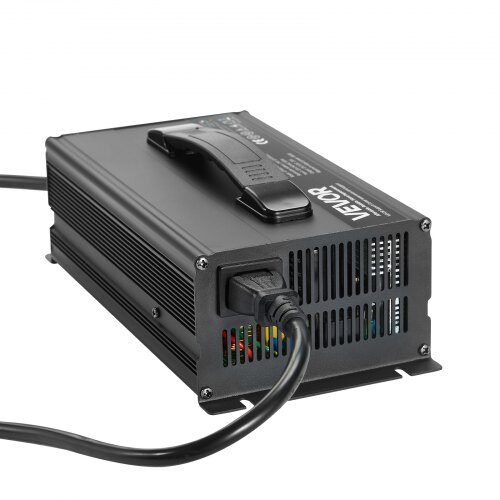 Lithium batterioplader, 24V 20A LiFePO4, 29,2V, AC-DC, Anderson-stik, LED-indikator