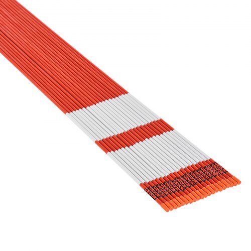Indkørselsmarkører, 183x0,8 cm, Orange, Glasfiber
