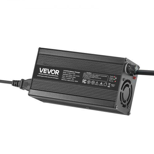 Batteriladdare, 12V 20A LiFePO4 Smart Laddare, AC-DC, LED-indikator, Aluminiumlegering