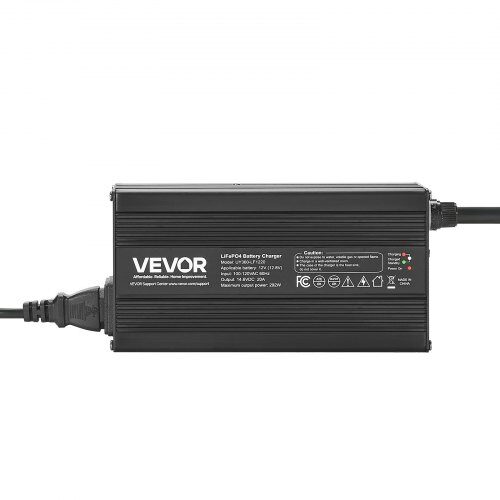Batteriladdare, 12V 20A LiFePO4 Smart Laddare, AC-DC, LED-indikator, Aluminiumlegering