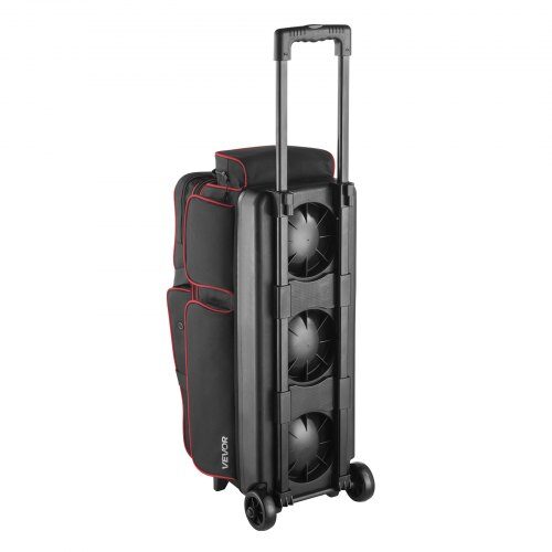 Bowlingkugletaske, 79x32x39 cm, Sort, 600D Oxfordstof