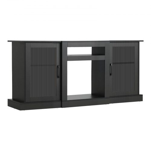 TV-bord, 147x37x68,5 cm, Sort, Opbevaring i træ TV-bord, 147x37x68,5 cm, Sort, Opbevaring i træ