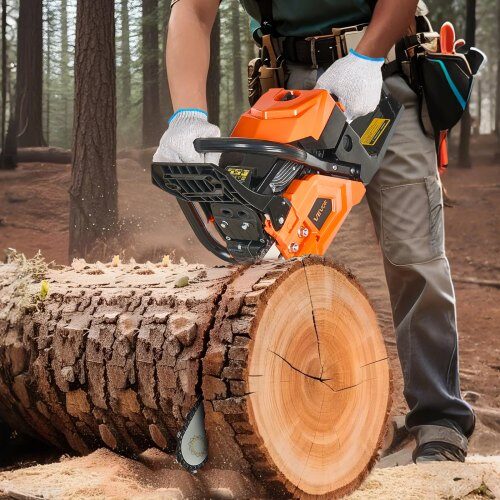 Kædesav, 58 cc benzindrevet, 50.8 cm sværd, orange, træskæring