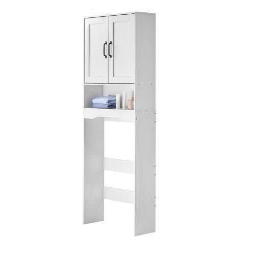 Over-the-toilet opbevaringsskab, 60x21x165.1 cm, hvid, opbevaring