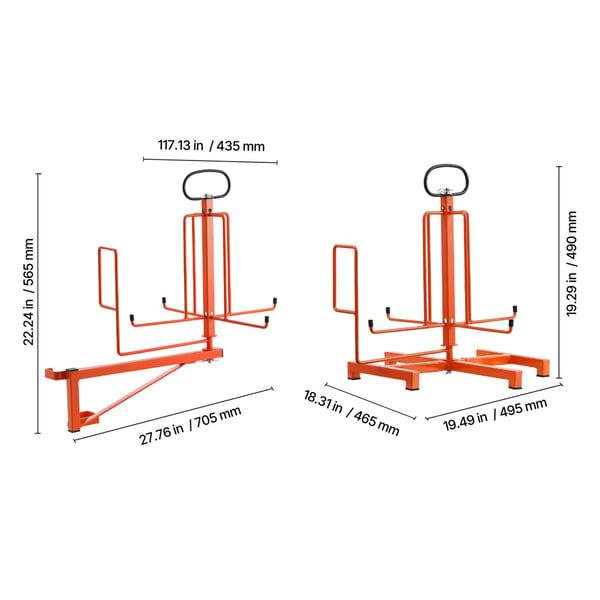 Kabeldispenser, 49,5x46,5x49 cm, Sort, Metal