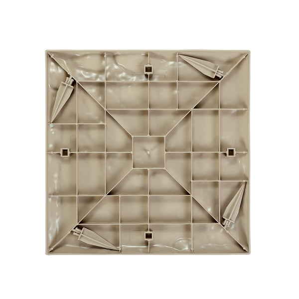 Trädgårdsplattor, 39,5x39,5x2,6 cm, Beige, Plast