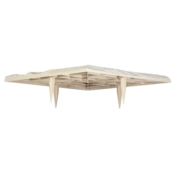 Trädgårdsplattor, 39,5x39,5x2,6 cm, Beige, Plast
